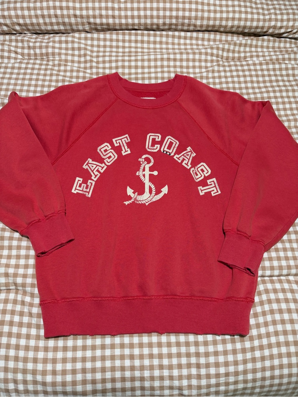 Abercrombie & Fitch Coral Red Crewneck Sweatshirt
